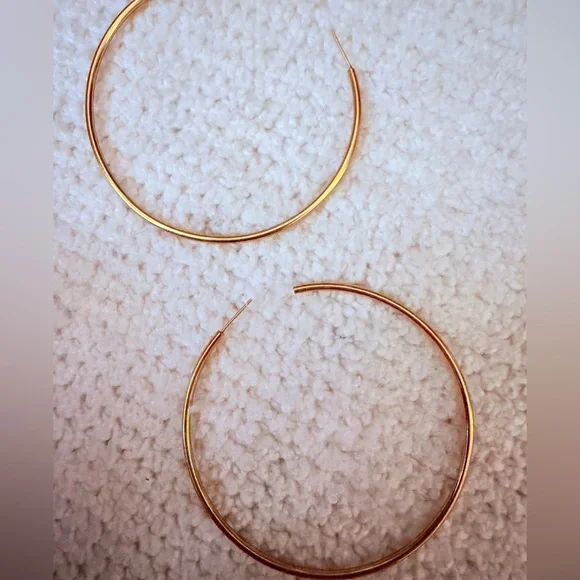 Jennifer Fisher 2.5 Thread Hoops in Plated Brass - Picture 6 of 14